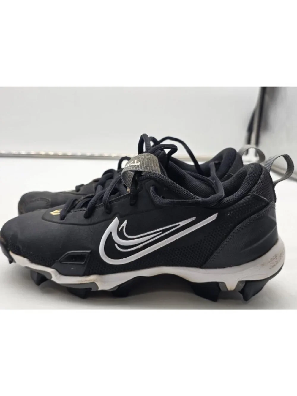 Nike Trout Fastflex Shoes Kids Size 3Y Black Baseball Cleats FB9731-001 Stains